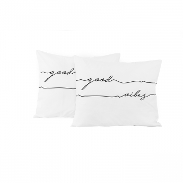 Zestaw poszewek z sentencją Good Vibes Only 